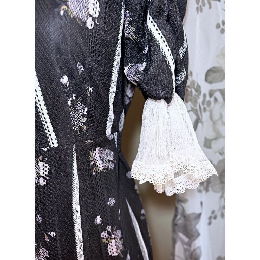 Swankiss TS Dry Rose MO/P Floral Midi Lace Dress Himekaji Gyaru Glam Japan - Picture 12 of 16